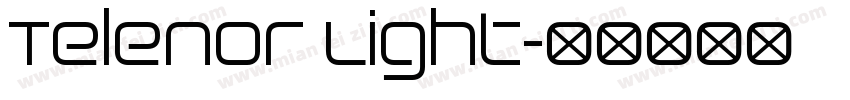Telenor Light字体转换